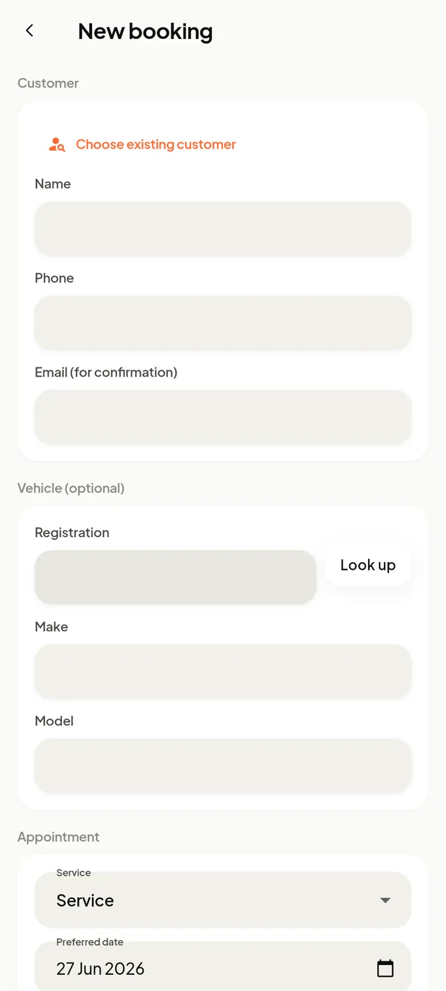 Add a booking