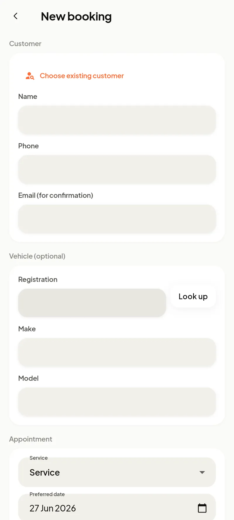 Add a booking