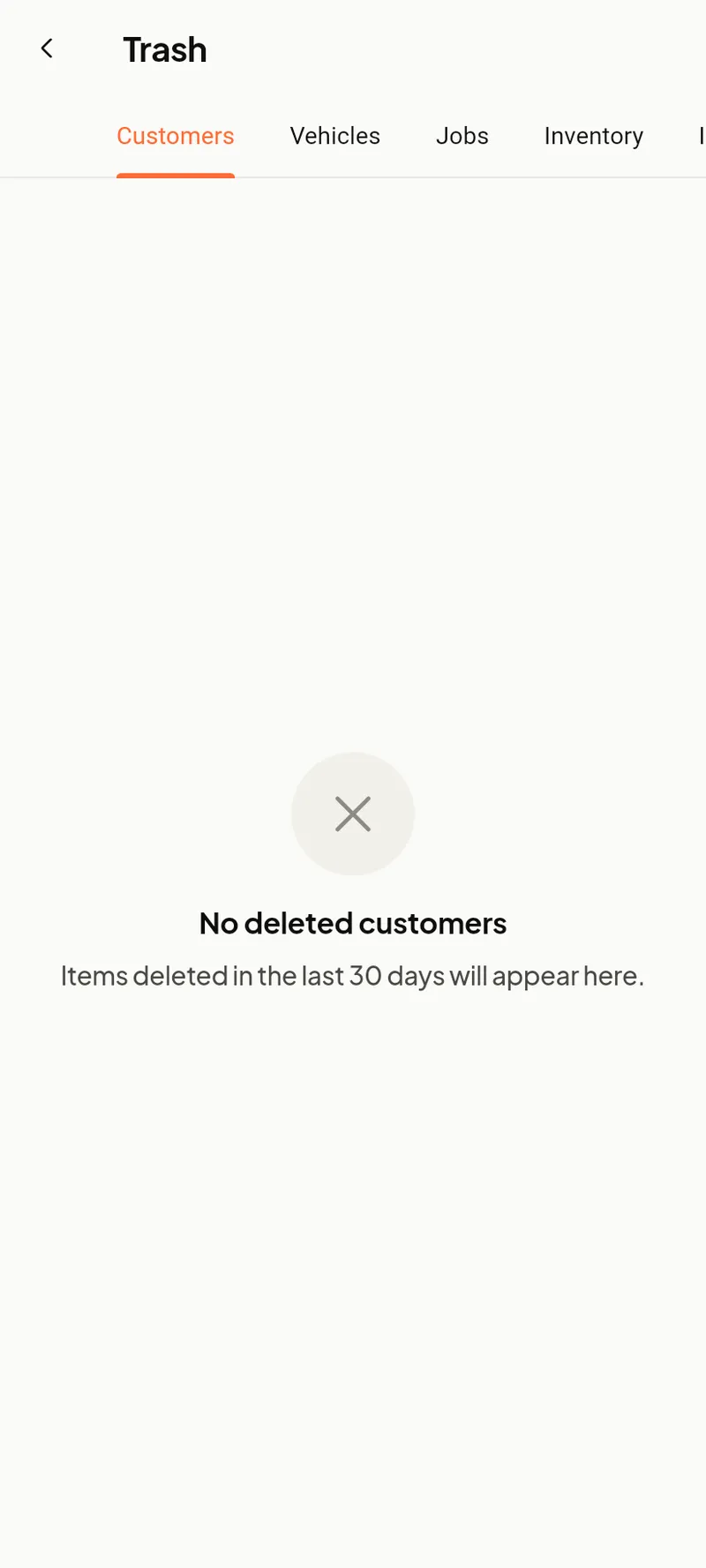 Trash restore